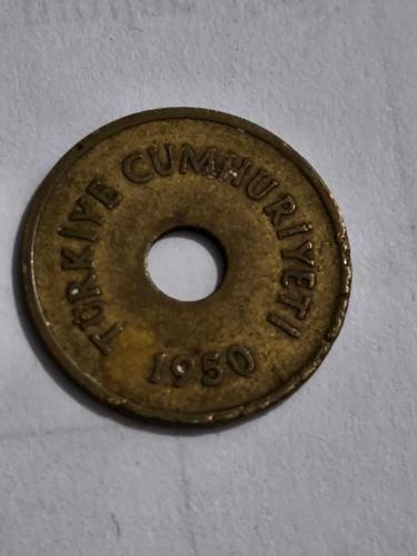 2 1/2 Delikli Kuruş 1950 Nadir Tarih