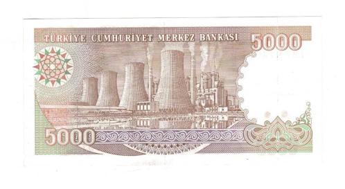 7.Emisyon 4.Tertip 5000 Türk Lirası Seri I37 - ÇİL TCK10284