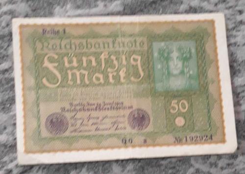 LOT.2 » 100 SENELİK -1922 D REİCH KAĞIT PARALAR 5 ADET 10 -50 mark 1000 5000 20000 BİN MARK