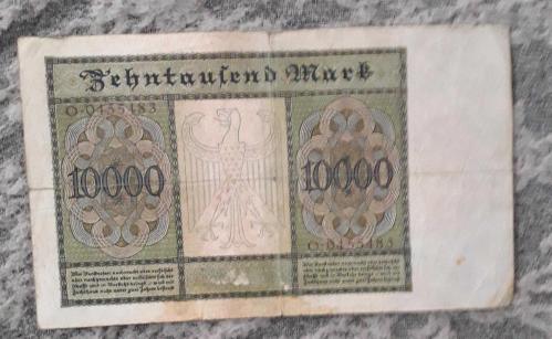 100 SENELİK -1922 D REİCH KAĞIT PARALAR 5 ADET 100 MARK 10000 10000  50000 100000 BİN MARK