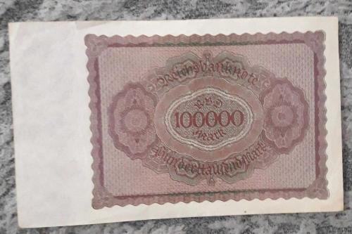 100 SENELİK -1922 D REİCH KAĞIT PARALAR 5 ADET 100 MARK 10000 10000  50000 100000 BİN MARK