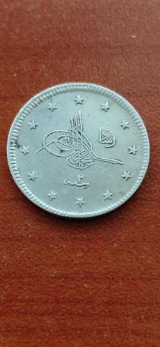 SULTAN MEHMED REŞAT HAN DÖNEMİ GÜMÜŞ 2 KURUŞ 1327/2 CÜLUS