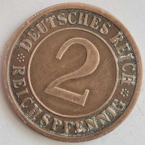 ALMANYA  1925 A    2  PFENNIG