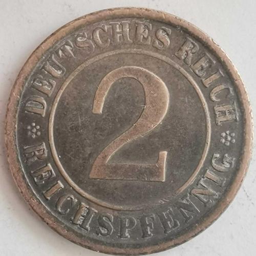 ALMANYA  1925 A    2  PFENNIG