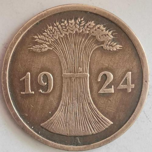 ALMANYA  1924 A    2  PFENNIG