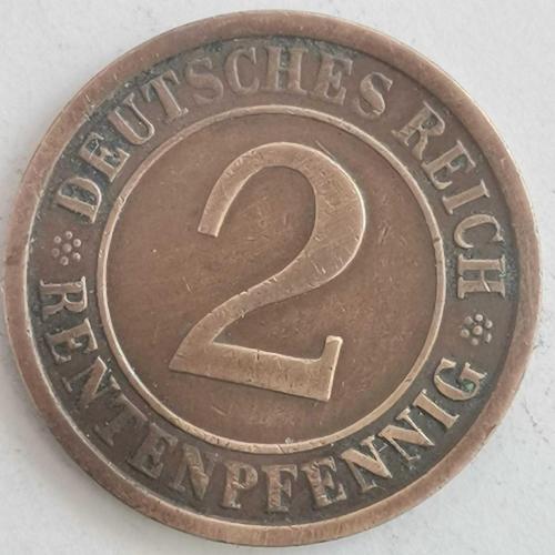 ALMANYA  1924 A    2  PFENNIG