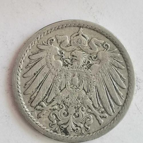 ALMANYA  1906 A    5  PFENNIG