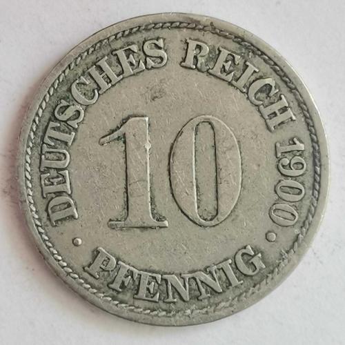 ALMANYA  1900 A    10  PFENNIG
