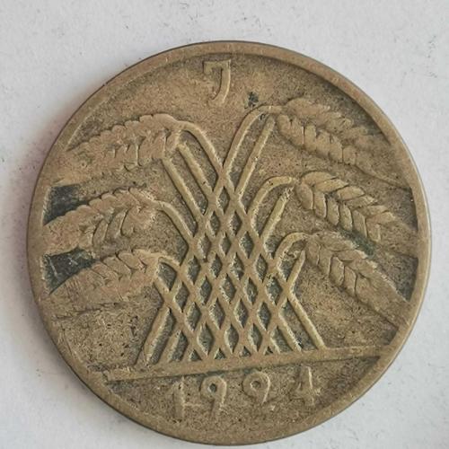ALMANYA  1924  J     5    PFENNIG
