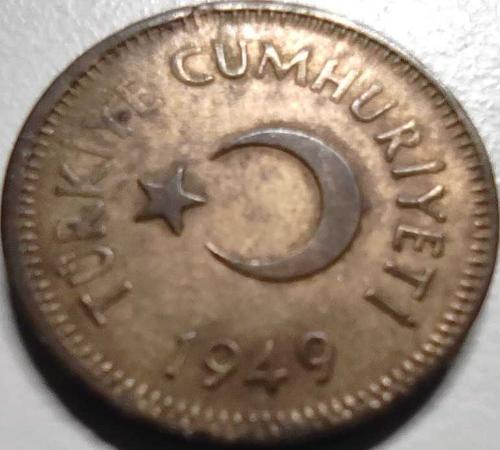 Türkiye Cumhuriyeti 10 Kuruş 1949 İnönü Dönemi Pirinç