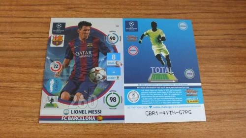 Panini Champions League 2014-15 Lionel Messi Game Changer Kart No:325