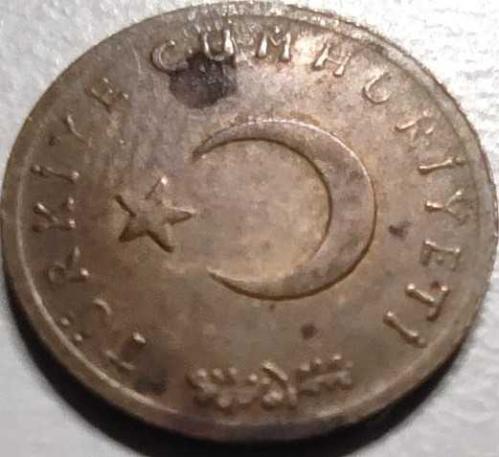 Türkiye Cumhuriyeti 1 Kuruş 1962 Bronz Madeni Para