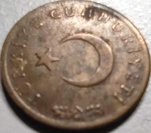Türkiye Cumhuriyeti 1 Kuruş 1962 Bronz Madeni Para