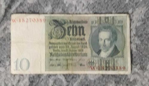 100 SENELİK - D REİCH KAĞIT PARALAR 5 ADET 10 20 20 50 5000 REİCH MARK