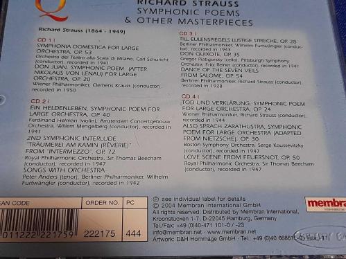 QUADROMANIA RICHARD STRAUSS SYMPHONIC POEMS MÜZİK CD  ( 4 CD )