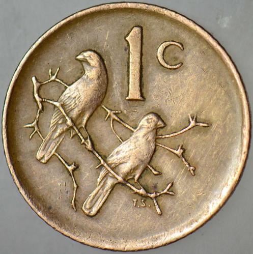 GÜNEY AFRİKA 1 CENT 1987.