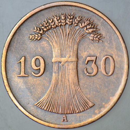 ALMANYA 1 PFENNIG 1930 A. WEİMAR CUMHURİYETİ DÖNEMİ.