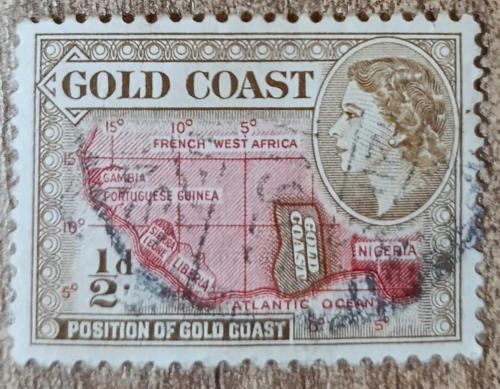 İngiliz Sömürgesi Gold Coast- Damgalı pul