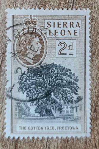 İngiliz Sömürgesi Sierra Leone_ damgalı pul