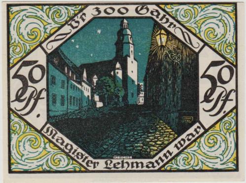 *** ALMANYA 50 PFENNİG 1921 NOTGELD-SCHEİBENBERG. ÇİL.2