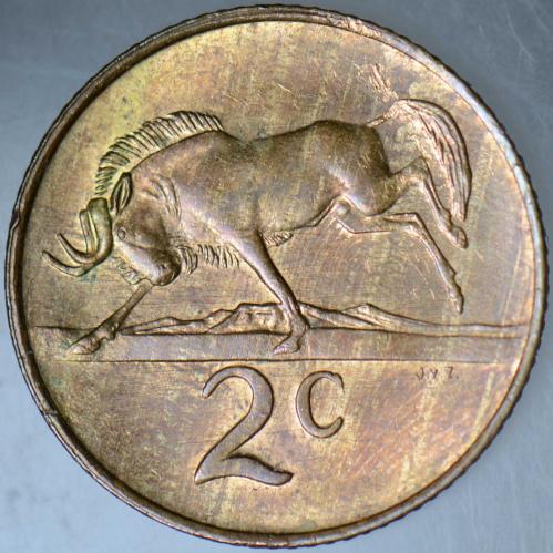 GÜNEY AFRİKA 2 CENT 1987.