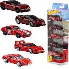 2026 Ferrari Series Lisanslı Hot Wheels 1/64 Ölçek 7 cm  Diecast 5 Li Araç Seti