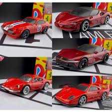 2026 Ferrari Series Lisanslı Hot Wheels 1/64 Ölçek 7 cm  Diecast 5 Li Araç Seti