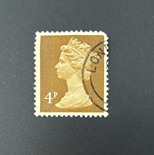 İngiltere Pulu - England Stamp - Postadan Geçmiş Pul Filateli - DAMGALI  - KRALİÇE II. ELIZABETH TEMALI PUL, 4 PARA - YABANCI PULLAR - NOSTALJİK DOĞUM GÜNÜ HEDİYESİ