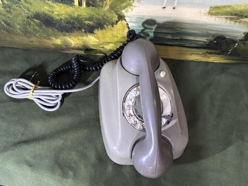 siemens gri renk antika çevirmeli telefon