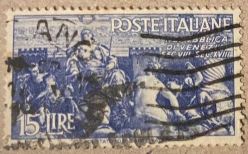 1946.VENEDİK CUMHURİYETİ.İTALYA TEK  PUL.DAMGALI