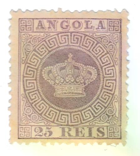Portekiz Sömürgesi  Angola 1885 25r Mor_ damgasız