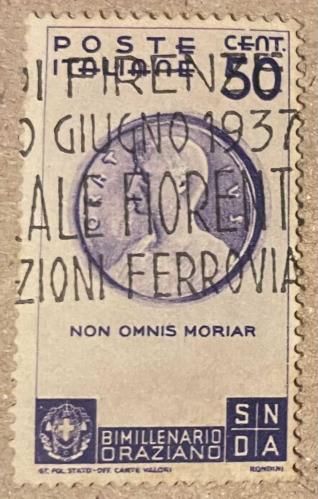 1936.ŞAİR HORACE (ORAZIO)İTALYA TEK  PUL.DAMGALI