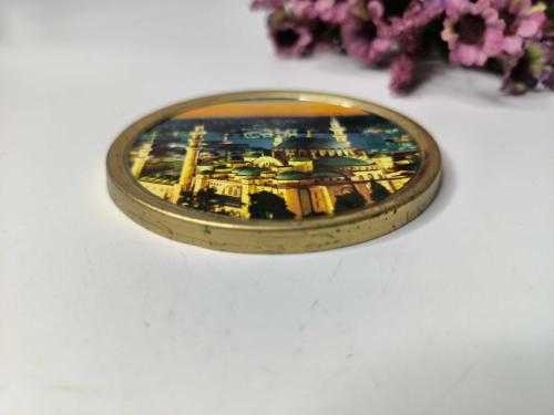 Süleymaniye Cami Mini Tabak - Haliç Manzara Dekor - Bardak Altı  - İstanbul Temalı Hediyelik Dekor - 0099