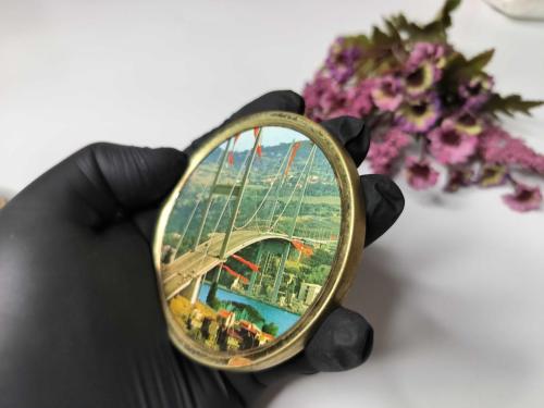 Boğaz Köprüsü Mini Tabak - Boğaz Manzara Dekor - Bardak Altı  - İstanbul Temalı Hediyelik Dekor - 0111