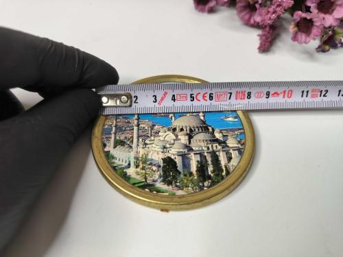 Sultanahmet Camii Mini Tabak - Manzara Dekor - Bardak Altı  - İstanbul Temalı Hediyelik Dekor - 00123