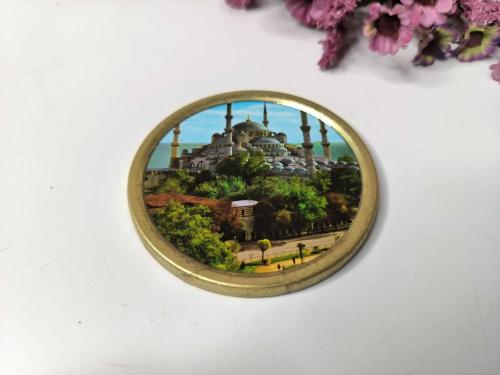 Sultanahmet Camii Mini Tabak - Manzara Dekor - Bardak Altı  - İstanbul Temalı Hediyelik Dekor - 00123