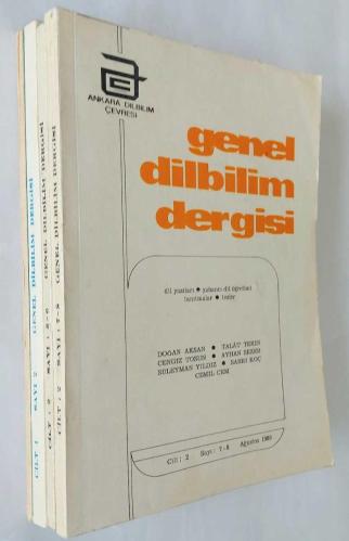 GENEL DİLBİLİM DERGİSİ Ankara Dilbilim Çevresi, Şubat 1978 - Ağustos 1980, Sayı : 1, 2, 5-8, 7-8 [6 SAYI, 4 ADET]