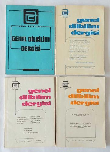 GENEL DİLBİLİM DERGİSİ Ankara Dilbilim Çevresi, Şubat 1978 - Ağustos 1980, Sayı : 1, 2, 5-8, 7-8 [6 SAYI, 4 ADET]