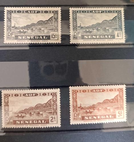 Fransız Sömürgesi Senegal 1938_ Damgasız pullar