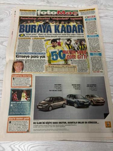 FOTOMAÇ SPOR GAZETESİ - TURKISH NEWSPAPER - DOĞUM GÜNÜ HEDİYESİ  - EKSİKSİZ TAM TAKIM GAZETE- 23 ŞUBAT 2009 SAYI:9 – EMRECİKSİN CARLOS VEDERSON GÖKHAN AZİZ YILDIRIM ALİ KOÇ NEŞET YALÇIN VOLKAN BALLI SEMİH LUGANO JUAN FIGER DEIVID VOLKAN DEMİREL SELÇUK ŞAHİN JOSICO MALDONADO ALİ BİLGİN İLHAN CAN GÜRHAN ROBERTO CARLOS KLEBER – EMRECİKSİN’E ŞANS DOĞDU FENERCELL İÇİN İLK ADIM BURAYA KADAR O EN KÖTÜ SEZONU KİMSEYE PARA YOK LUGANO’YU İKNA TURU NE YAZDILAR ELEBAŞI ALEX ARTIK BİTMİŞTİR 50 MİLYON EURO ÇÖPE GİTTİ KADIKÖY’DE LEFTER DE OYNAR BU KADRO DEFOLUDUR İŞİMİZ ŞİMDİ DAHA ZOR ALEX’E DESTEK GELDİ – FENERBAHÇE SİVASSPOR GENÇLERBİRLİĞİ HACETTEPE ARSENAL BAYERN MÜNİH – FENERBAHÇE 7-0 HACETTEPE FENERBAHÇE 0-1 GENÇLERBİRLİĞİ