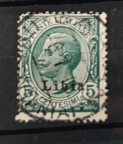 İtalyan İşgalindeki Libya 1912_ damgalı pul