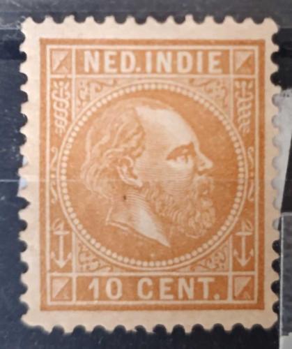 LOT.16 » Hollanda Hindistanı 1870 Wilhelm ll_ damgasız _ katalog 1300 tl