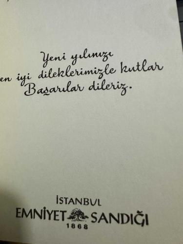1868 İstanbul Emniyet Sandığı Dolmabahçe sarayı vazo temalı eski tebrik kartı