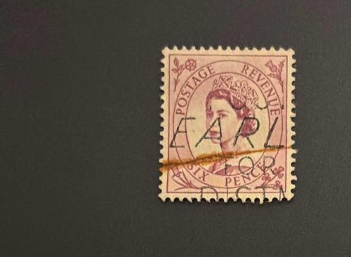 İngiltere Pulu - England Stamp - Postadan Geçmiş Pul Filateli - DAMGALI - KRALİÇE II. ELIZABETH TEMALI PUL, 6 PARA - YABANCI PULLAR - NOSTALJİK DOĞUM GÜNÜ HEDİYESİ