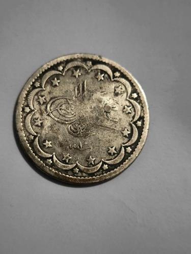 Osmanlı Sultan Abdülmecit Han Gümüş 20 Kuruş  1255/10 24 Gram Gümüş