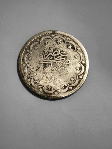 Osmanlı Sultan Abdülmecit Han Gümüş 20 Kuruş  1255/10 24 Gram Gümüş