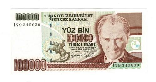 7.Emisyon 3.Tertip 100.000 Türk Lirası Seri I79 - ÇİL TCK10306