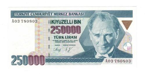 7.Emisyon 1.Tertip 250.000 Türk Lirası Seri A03 - ÇİL TCK10311