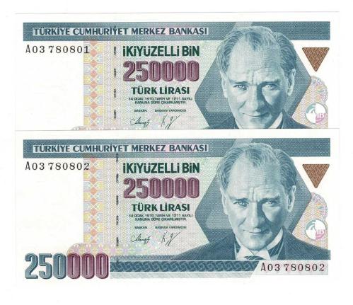7.Emisyon 1.Tertip 250.000 Türk Lirası *Seri Takipli A03* - ÇİL TCK10312