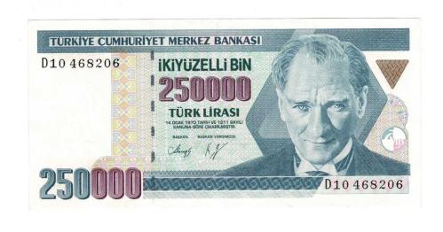 7.Emisyon 1.Tertip 250.000 Türk Lirası Seri D10 - ÇA TCK10314